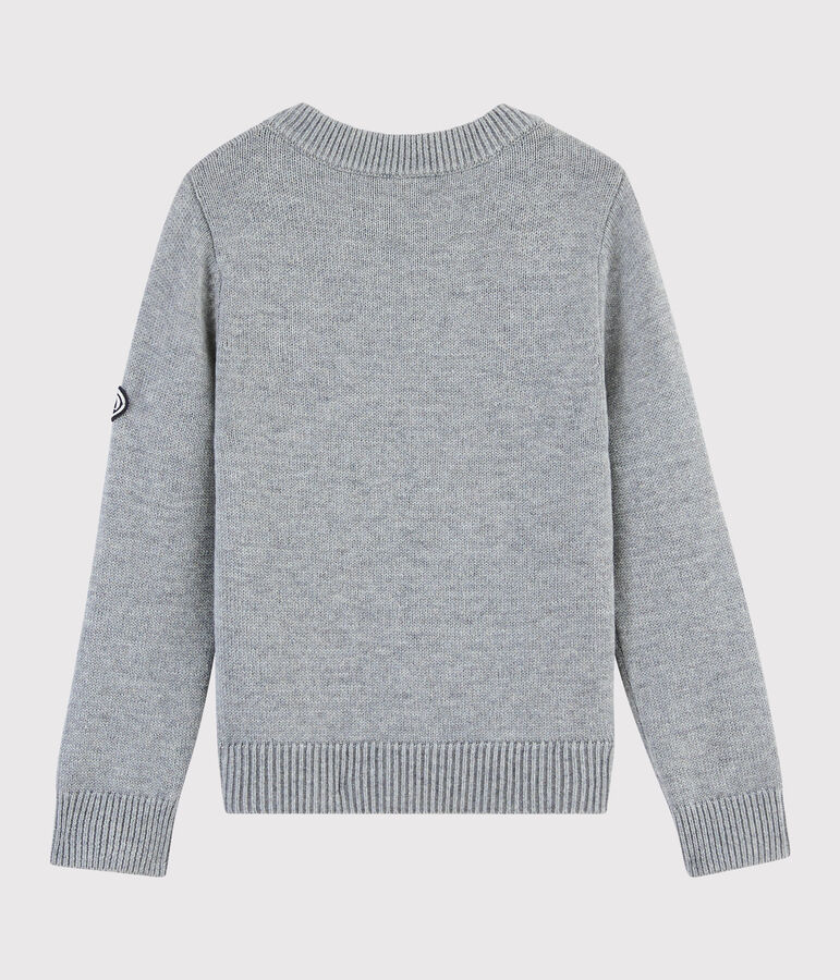Pullover in lana e cotone bambino grigio SUBWAY CHINE