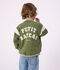 Giacca stile teddy in cotone bambino verde/ecru