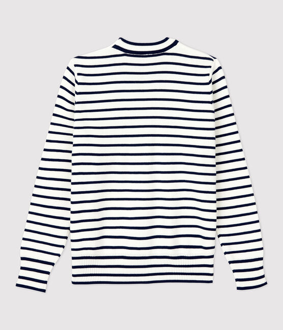 Pull marinaro in cotone Donna bianco MARSHMALLOW/blu SMOKING