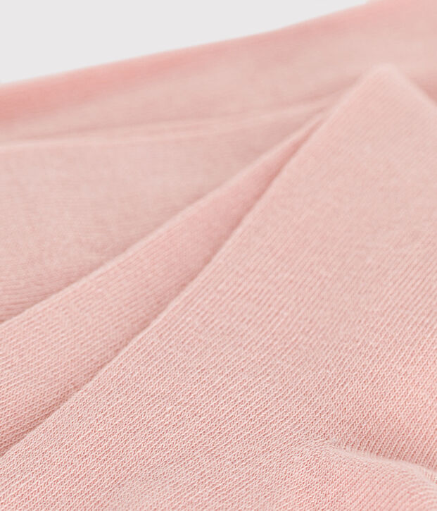 Collant in cotone tinta unita bambina rosa