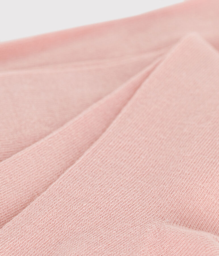 Collant in cotone tinta unita bambina rosa