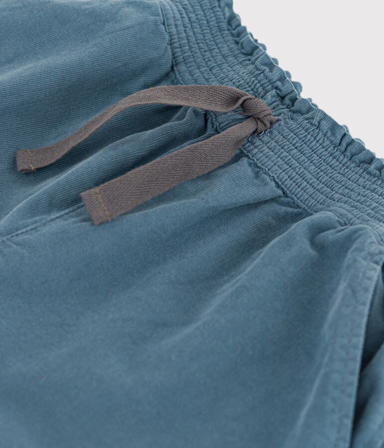 Pantaloni in velluto fine bambina blu