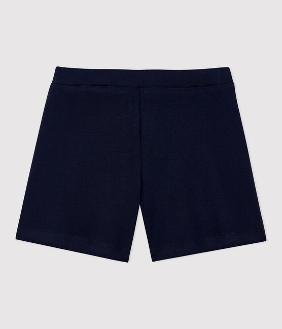 Shorts in cotone bambina blu SMOKING