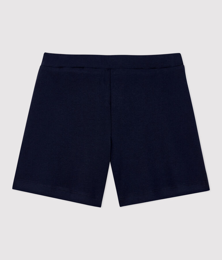Shorts in cotone bambina blu