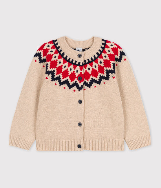 Cardigan bambina in lana e cotone TRENCH/ MULTICO
