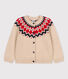 Cardigan bambina in lana e cotone