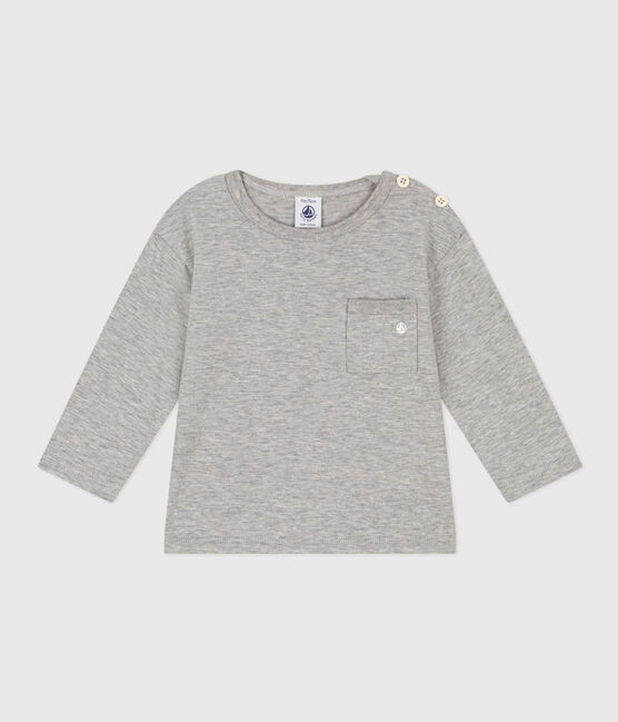 T-shirt a maniche lunghe in jersey fiammato per bebè grigio CHATON CHINE