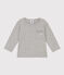 T-shirt a maniche lunghe in jersey fiammato per bebè grigio CHATON CHINE