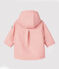 Cappotto bebè femmina in panno di lana rosa CHEEK/bianco MARSHMALLOW