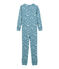 Tutina lunga bambina in cotone blu FONTAINE/bianco MARSHMALLOW