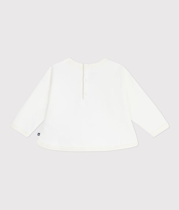 Felpa per neonati in morbido e caldo cotone ecru/multicolore