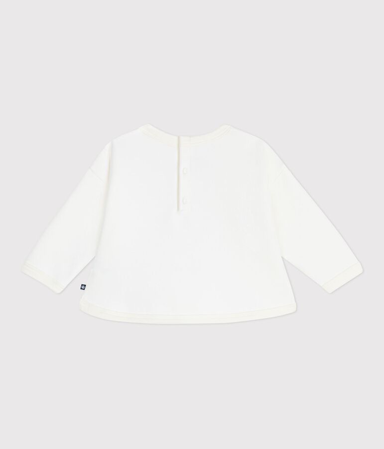 Felpa per neonati in morbido e caldo cotone ecru/multicolore