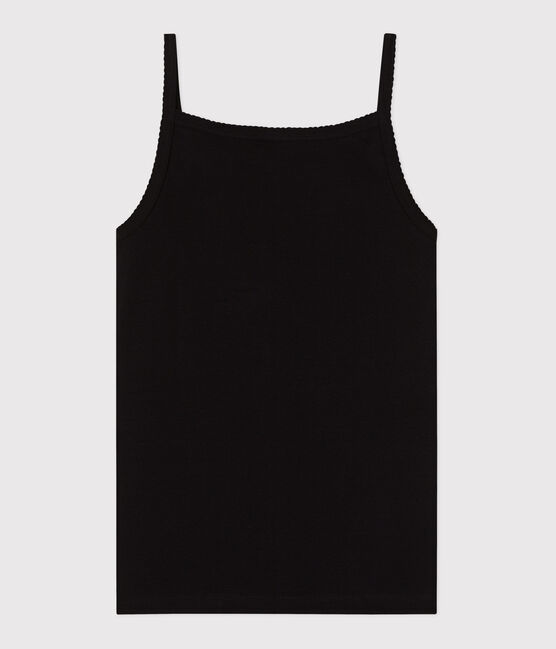 Canotta in cotone tinta unita donna nero NOIR