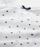 Body nascita femmina a maniche lunghe stampato bianco ECUME/blu MEDIEVAL