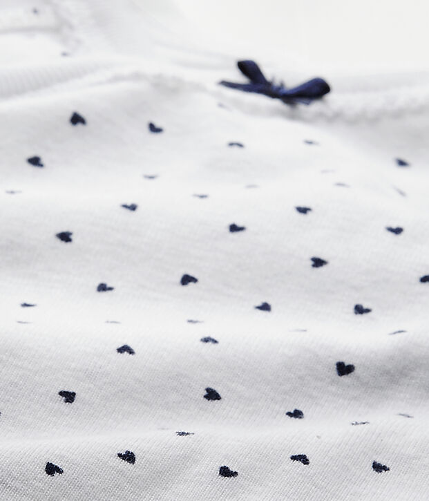 Body nascita femmina a maniche lunghe stampato bianco/blu