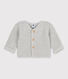 Cardigan bebè in tricot in cotone a punto legaccio