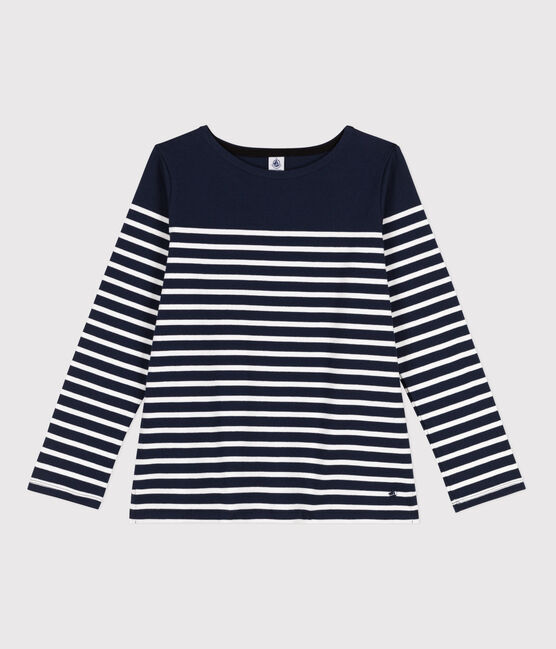 Marinière iconica in cotone Donna blu SMOKING/bianco MARSHMALLOW