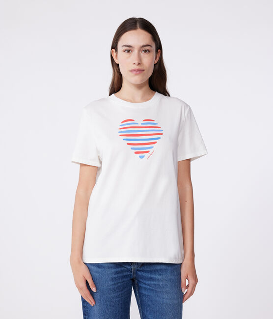 T-shirt donna Le Droit in cotone tinta unita bianco MARSHMALLOW