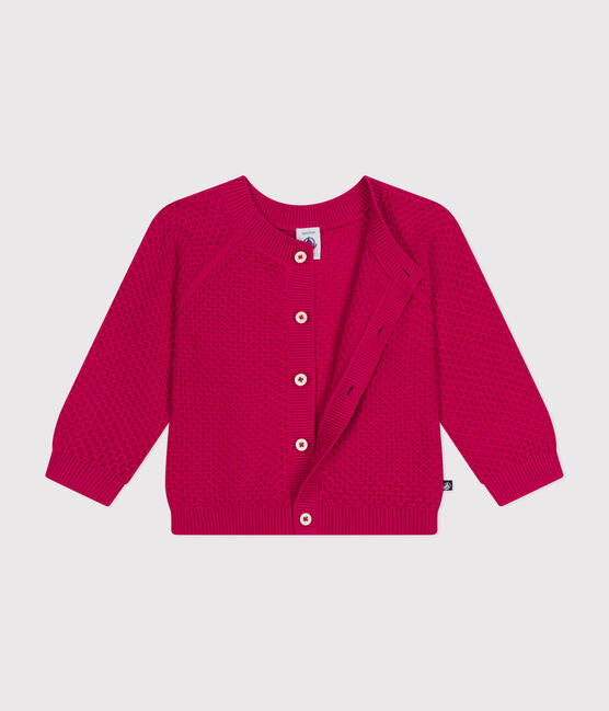 Cardigan in tricot di cotone bebè rosa DELHI