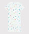 Pigiama corto fantasia cavallucci marini bambina in cotone bianco MARSHMALLOW/bianco MULTICO