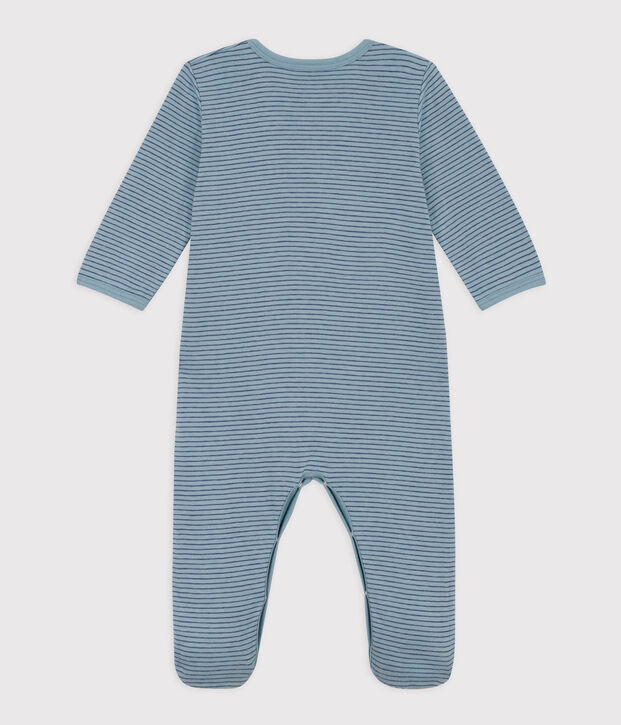 Tutina pigiama in tubique a righe blu/blu/blu