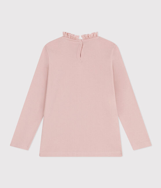 T-shirt maniche lunghe in cotone bambina rosa SALINE