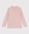 T-shirt maniche lunghe in cotone bambina rosa SALINE