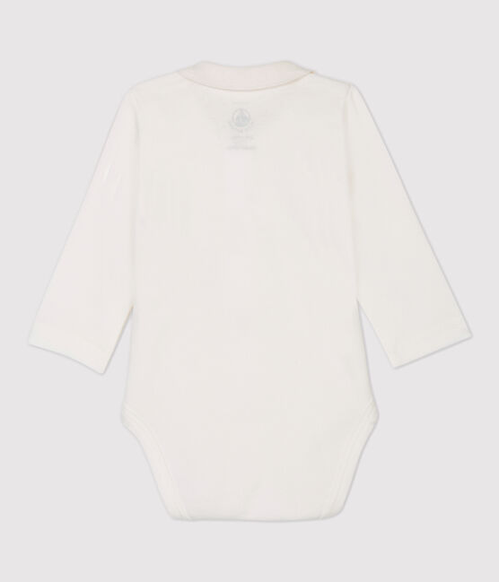 Body in cotone bebè con colletto bianco MARSHMALLOW