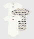 Confezione da 3 body manica corta in cotone con balene