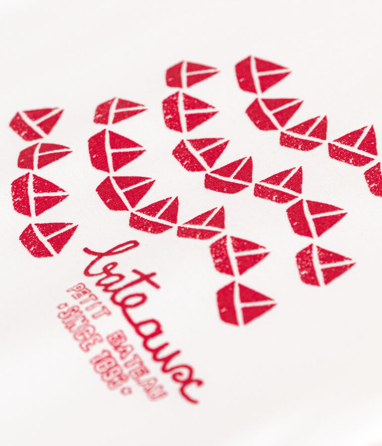 T-shirt bambino a maniche corte in cotone bianco