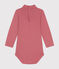 Body a manica lunga e collo alto in cotone per bebè rosa ROSEWOOD