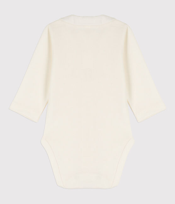 Body in cotone bebè con colletto bianco MARSHMALLOW