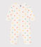 Pigiama senza piedini in cotone a cuori neonato bianco MARSHMALLOW/bianco MULTICO