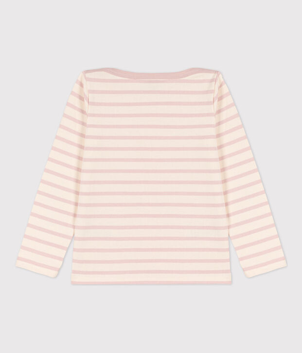 Marini&egrave;re bambino unisex in cotone ecru/rosa