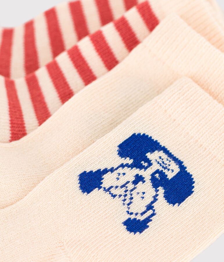 Confezione da 2 paia di calzini beb&egrave; con motivo cane multicolore