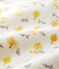 Tutina pigiama bebè maschio in spugna bouclette grattata super calda bianco MARSHMALLOW/bianco MULTICO