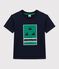 T-shirt maniche corte in jersey bambino blu SMOKING