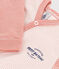 Tutina pigiama senza piedi in cotone millerighe SALINE/ MARSHMALLOW