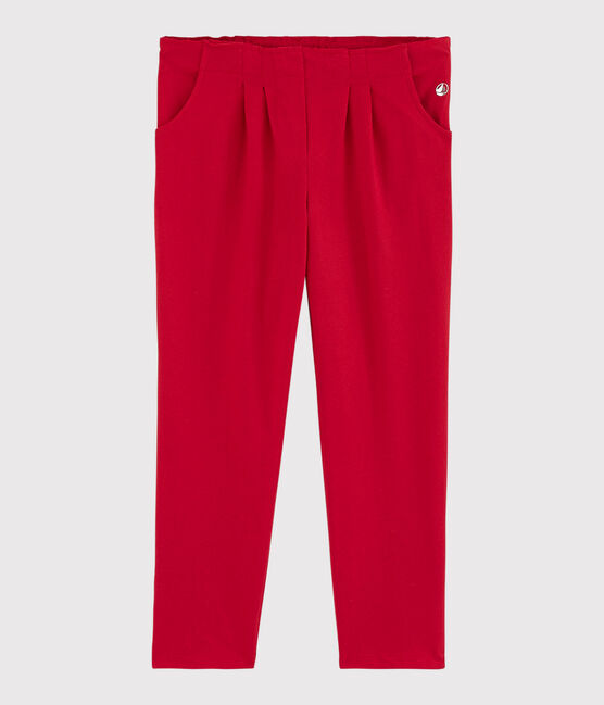 Pantalone in jersey bambina rosso TERKUIT