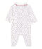 Tutina lunga per bebè bambina stampata bianco ECUME/rosso PEPS/ MULTICO