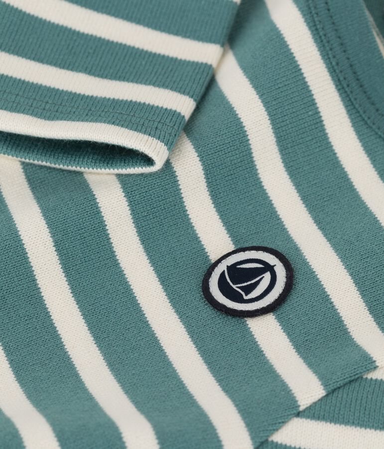 Marini&egrave;re beb&egrave; in jersey di cotone spesso verde BRUT/bianco AVALANCHE