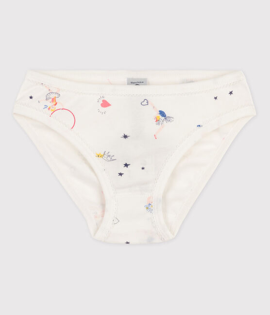 La mutandina in cotone per bambina bianco MARSHMALLOW/bianco MULTICO