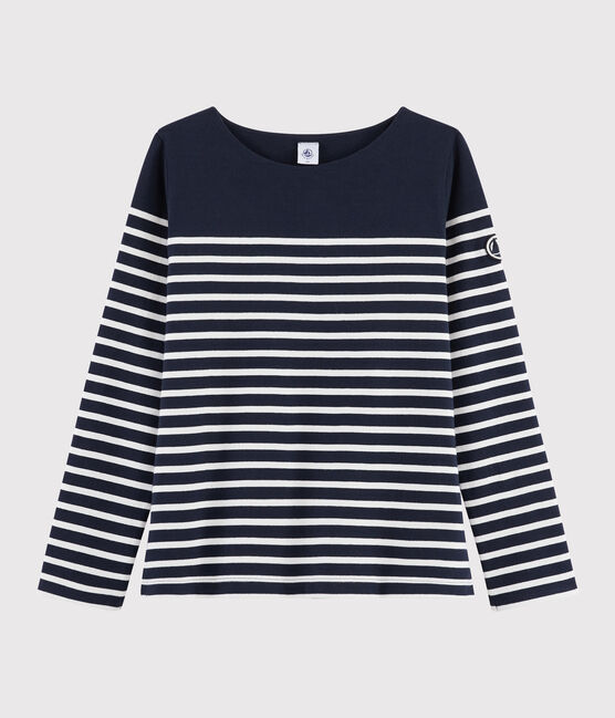 Marinière iconica Donna blu SMOKING/bianco MARSHMALLOW