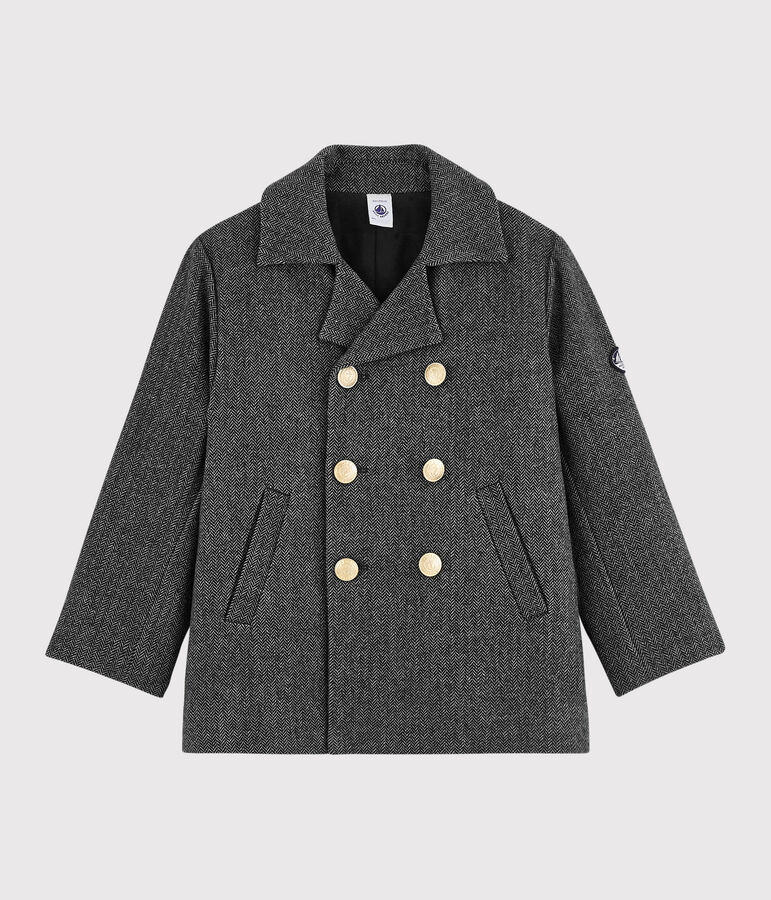 Caban in drap di lana ragazzo grigio CITY CHINE