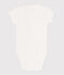 Body nascita a maniche corte e con colletto in cotone bianco MARSHMALLOW