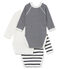 Trio body nascita bebè unisex variante 1