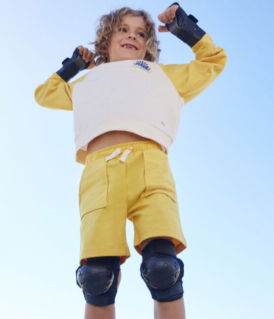 Shorts in cotone bambino giallo NECTAR