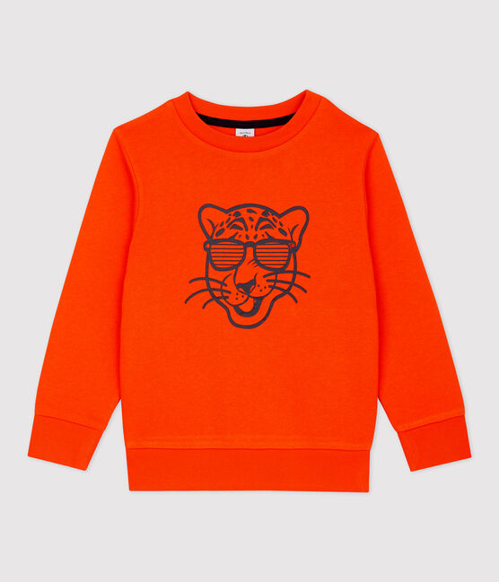 Felpa in molleton bambino arancione CAROTTE