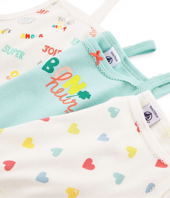 Trio canottiere con spalline bambina variante 1