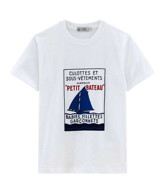 T-shirt unisex fantasia cartolina postale bianco ECUME
